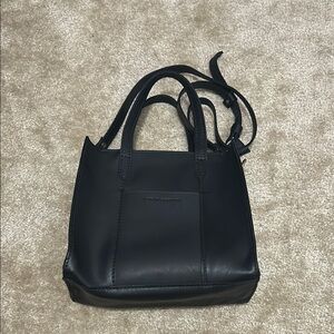 Black Leather Crossbody Bag